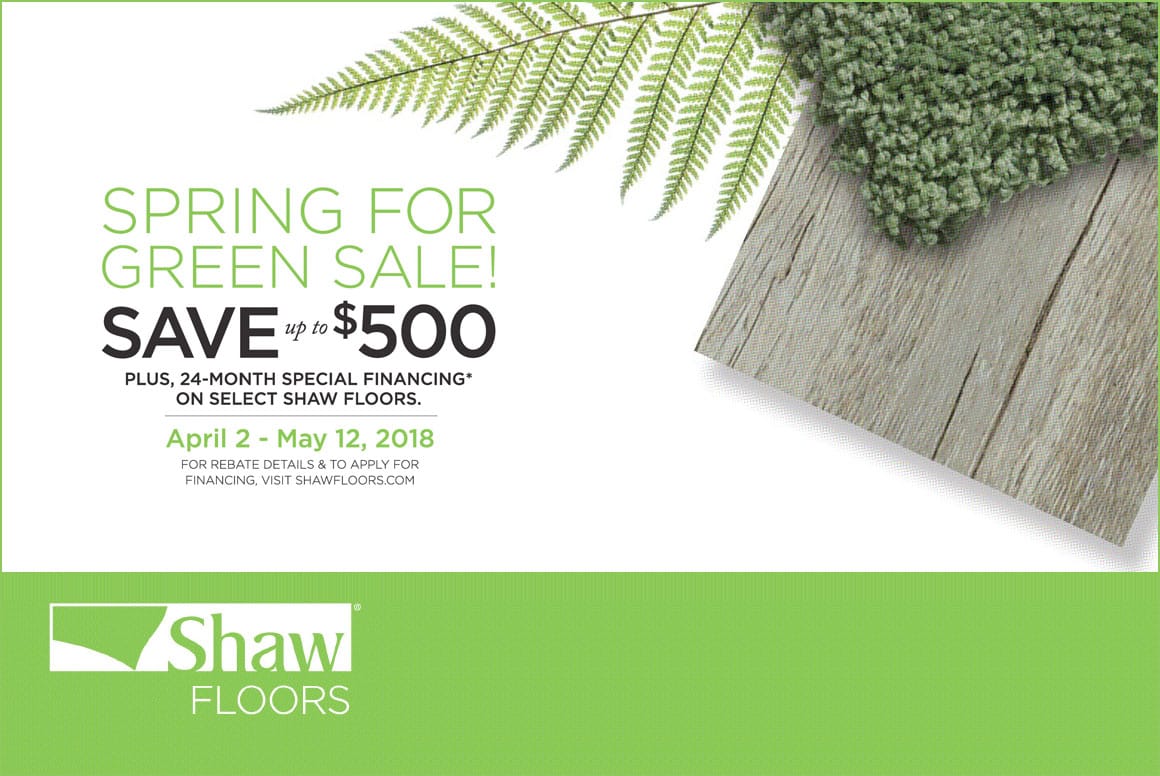 Shaw Floors Spring 2018 Sale