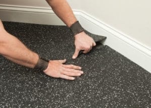rubber flooring install
