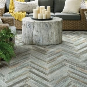 Shaw Floors - Fusion Herringbone Mosaic in Steel