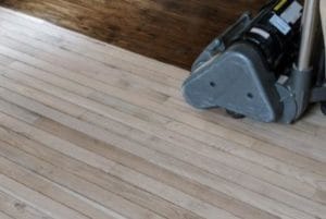 sand hardwood floor