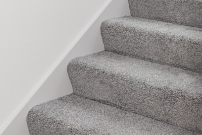 Waterfall method carpeting stairs