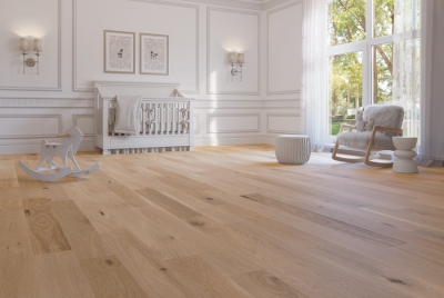 Mirage's Blanc Collection in White Oak Character Brushed Duramatt