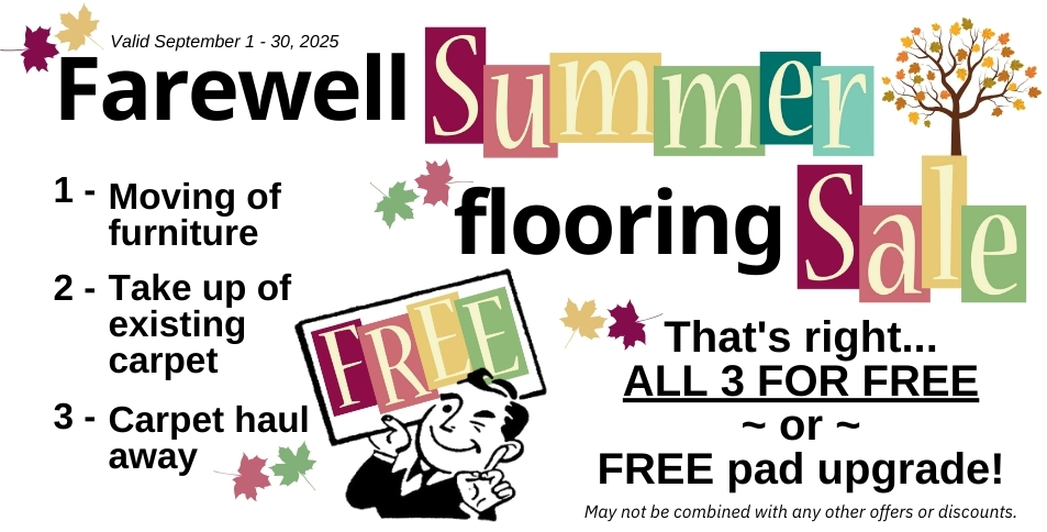 September 2025 - farewell summer flooring sale